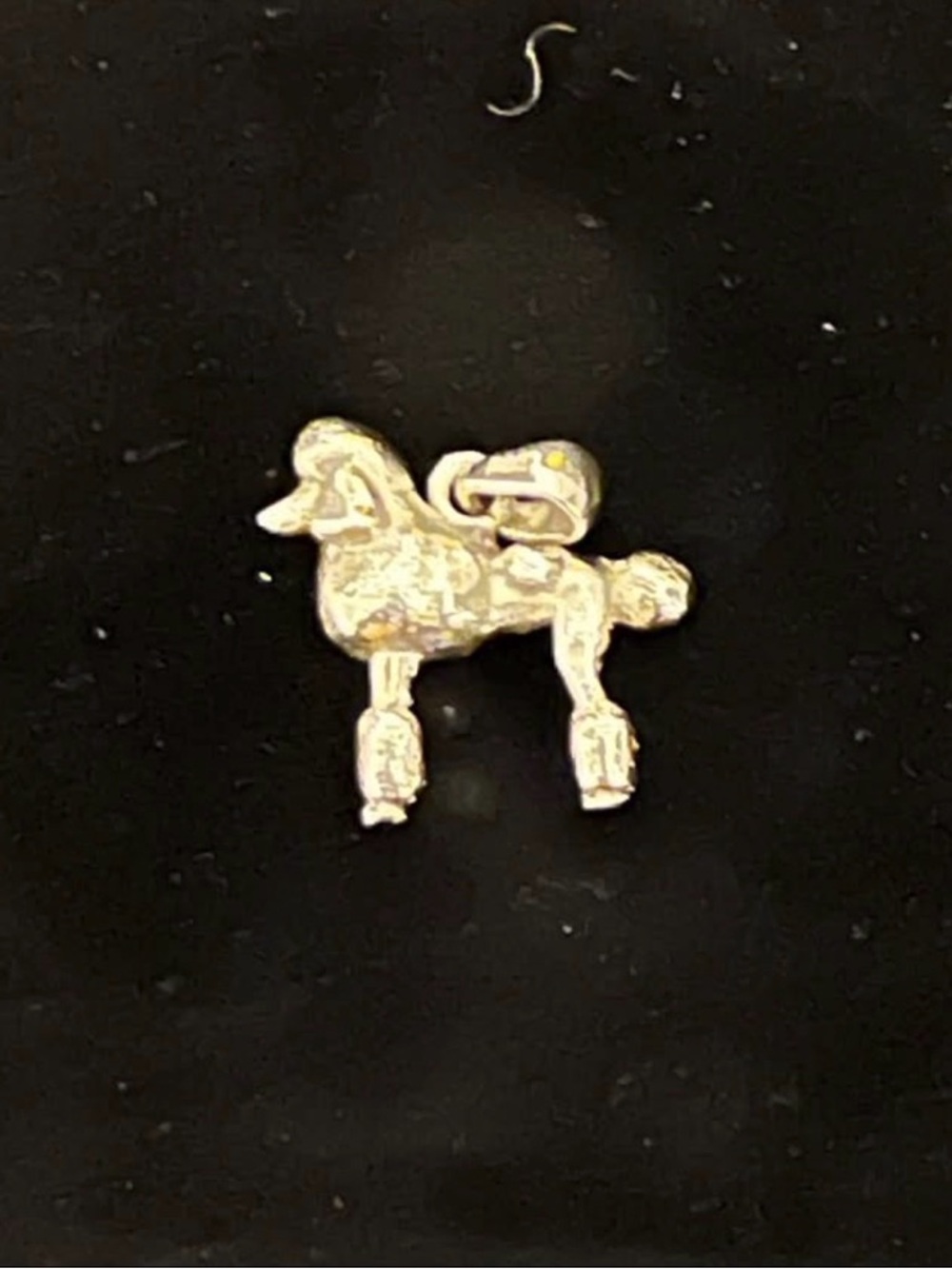 Gold Poodle Charm Pendant